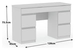 Habitat Jenson 5 Drawer Dressing Table - Matt White
