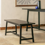 Kyoto Solid Wood Dining Bench - Black | Sleek Dark Aesthetic