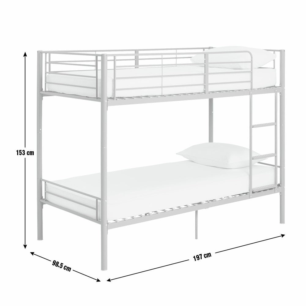 Home Mason Single Metal Bunk Bed - Sage Green | Small room bunk bed