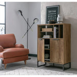 Nomad 2 Door Vinyl Cabinet - Oak | Record Collection Organizer