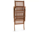 Folding Wooden Sun Lounger - Blue and White