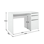 Home Pepper 2 Drawer Pedestal Office Desk - White ( B Grade )