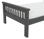 Home Aubrey Single Wooden Bed Frame - Charcoal | Harmonious Home Space