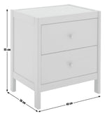 Bronte 2 Drawer Bedside Table - Green | Bedroom furniture