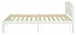 Mia Single Bed Frame - White With Memory Foam Mattress