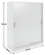 Home Nova 2 Door Sliding Wardrobe - Walnut | 2 door sliding wardrobe