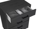 Home Oslo 5 Drawer Chest Black Oak Effect | Modern Furniture Storage Dresser