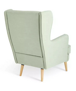 Callie Fabric Wingback Chair Green | Living Room Accent Armchair Furniture