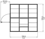 Palram - Canopia Harmony Silver Greenhouse - 6 x 6ft ( B Grade 34367 - 34375 )