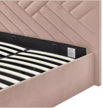 Luca Small Double End Lift Ottoman Bed - Pink (B GRADE 1060)