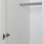 Munich Panelled 1 Door Wardrobe - White | Compact Clothing Organization