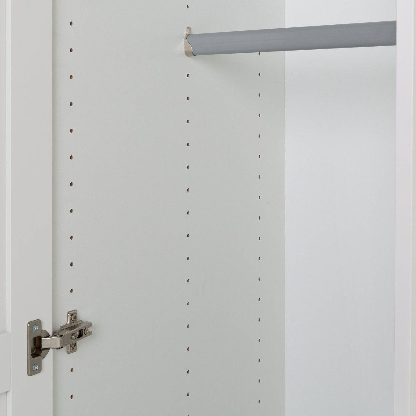 Munich Panelled 1 Door Wardrobe - White | Compact Clothing Organization