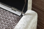 GFW Verona Velvet Ottoman Bench - White