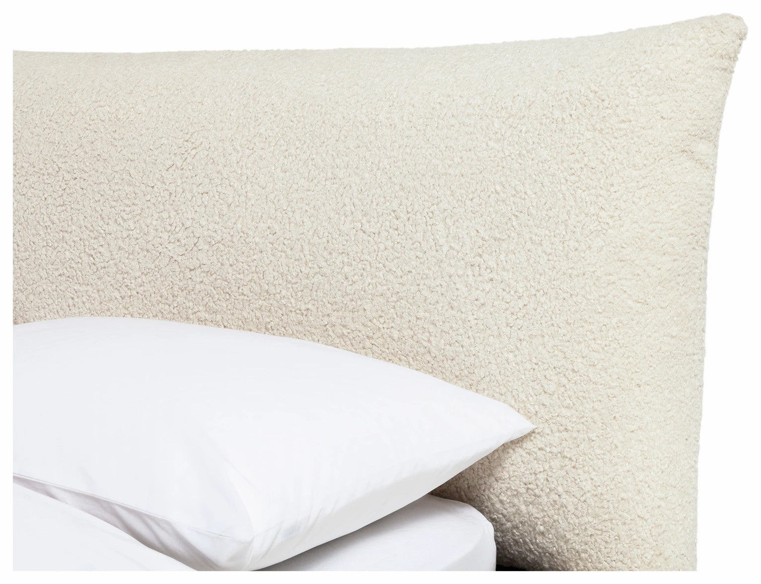 Marshmallow Boucle Kingsize Bed Frame - White ( B Grade )