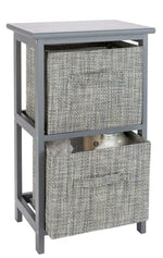 2 and 3 Drawer Bathroom Units - Grey | Slim Storage Cabinet for Organization