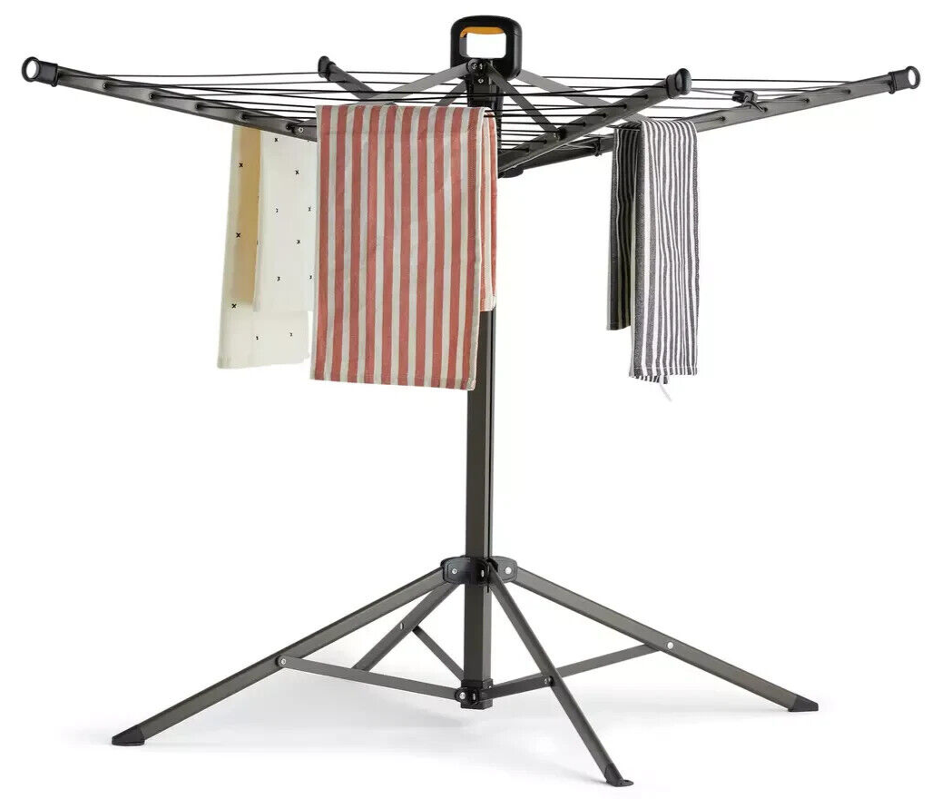 Home 17m Freestanding Portable Washing Line | Outdoor Clothes Dryer for Garden