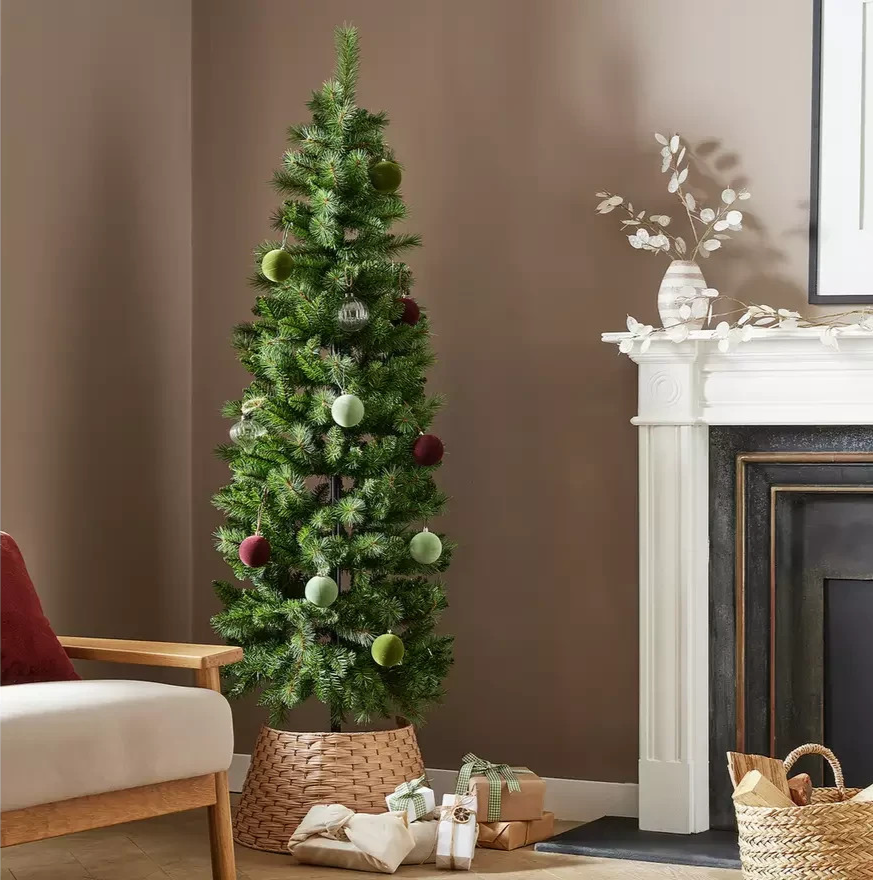 6ft Natural Look Pop Up Slim Christmas Tree | Artificial Christmas Tree Home