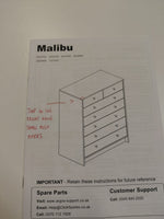 Malibu 7 Drawer Chest - White (B Grade 1024.)