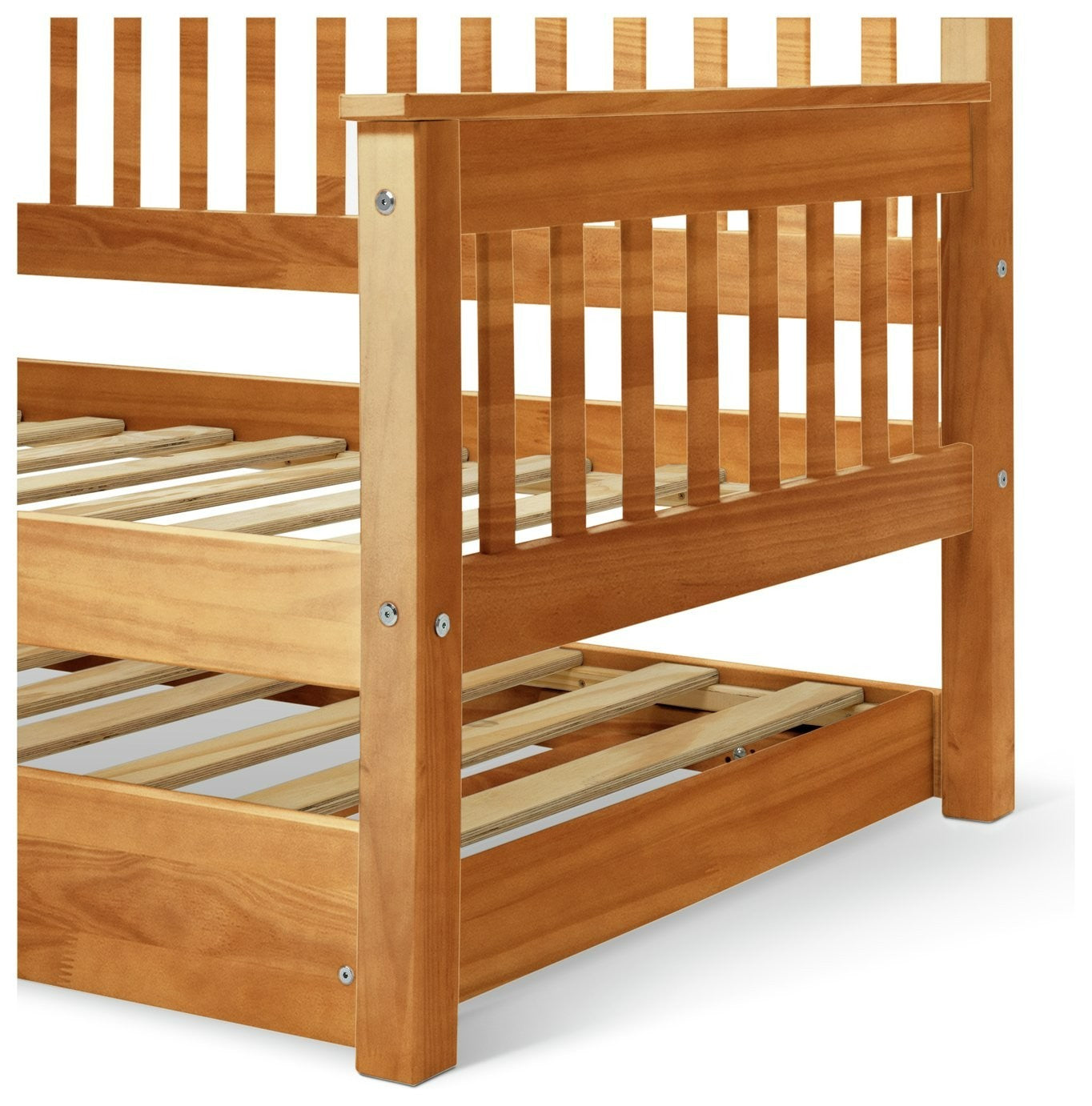Home Aspley Trundle Day Bed - Oak Effect | Guest bed with trundle