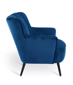Home Liora Velvet Armchair Navy | Modern Living Room Accent Chair Furniture