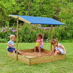TP Toys Wooden Sandpit With Canopy