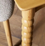 Blaire Bobbin Wood Veneer Dining Table Oak | Modern Wooden Dining Table