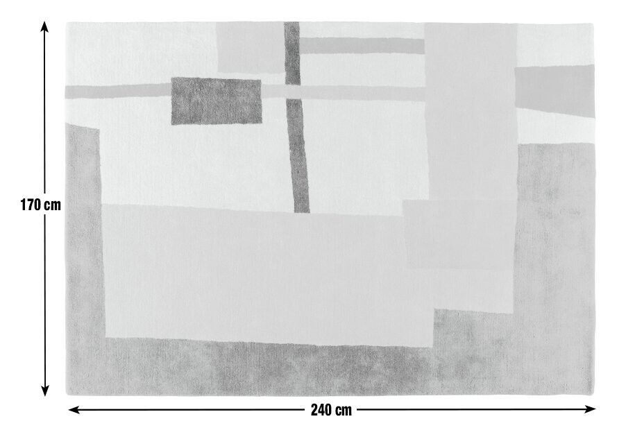 Quentin Abstract Wool Shaggy Rug - 240x170cm