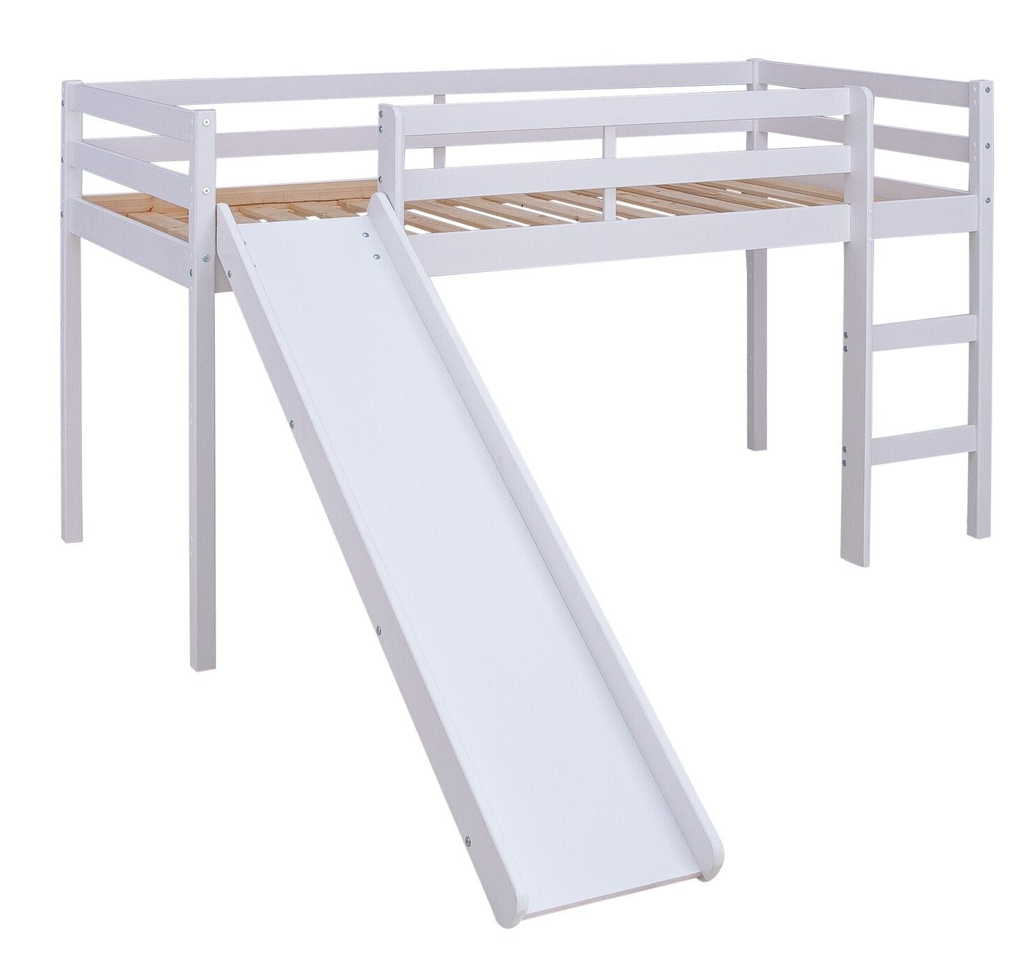 Home Kaycie Mid Sleeper with Slide - White