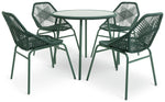 Habitat Hector 4 Seater Rattan Effect Patio Set - Green