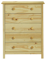 Scandinavia 5 Drawer Chest - Pine