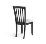 Banbury Pair of Solid Wood Dining Chairs - Black | Modern Mealtime Seating