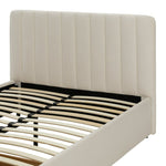 Home Pandora Double Drawer Storage Bed Frame - Cream | Stylish Bedroom Refresh