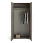 Atlas 2 Door Wardrobe - Walnut | Organized Clothing Spac
