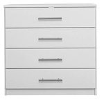 Home Normandy 4 Drawer Chest of Drawers White | Bedroom Storage Furniture Modern