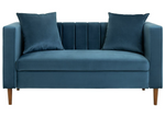 Everly Velvet 2 Seater Sofa - Blue