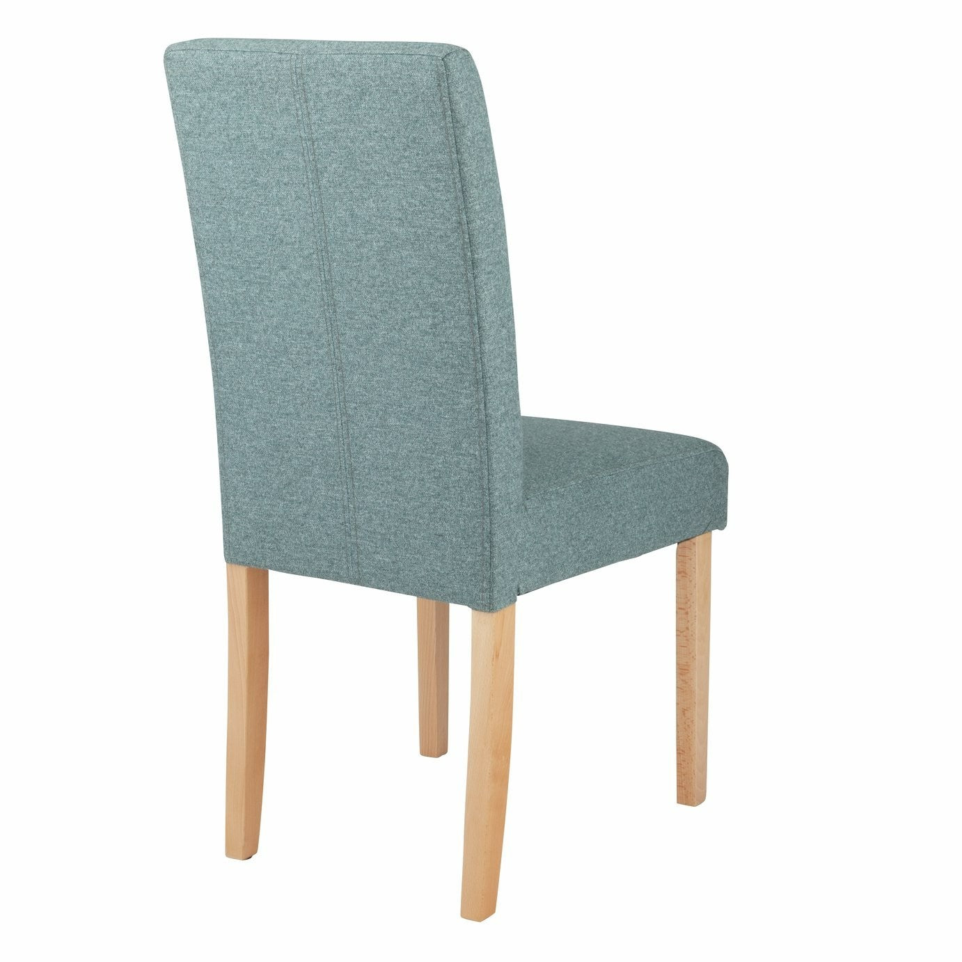 Home Pair of Midback Tweed Fabric Dining Chairs - Teal | Cozy Fabric Comfort