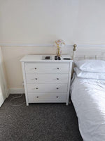 Home Brooklyn 4 Drawer Chest White | Bedroom Storage Furniture Unit