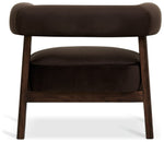Elio Velvet Chair - Brown
