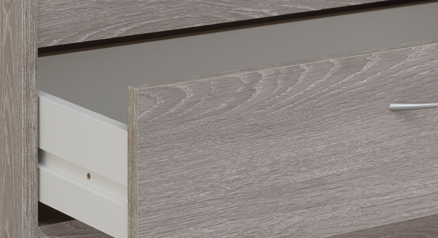 Seville 5 Drawer Chest - Grey Oak Effect ( B Grade )