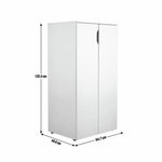Pod 2 Door Short Wardrobe - White | Clean Minimalist Aesthetic