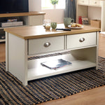 GFW Lancaster 2 Drawer Coffee Table - Cream ( B Grade 38138 )