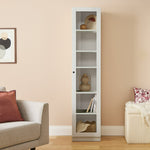 Home Carla 1 Door Display Cabinet - White | Glass Showcase Styling