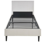 Skylar Single Bed Frame - White with Memory Foam Mattress | Modern Bedroom Set
