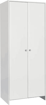 Home Seville 2 Door Wardrobe - White | Sturdy Storage Cabinet Bedroom Clothes