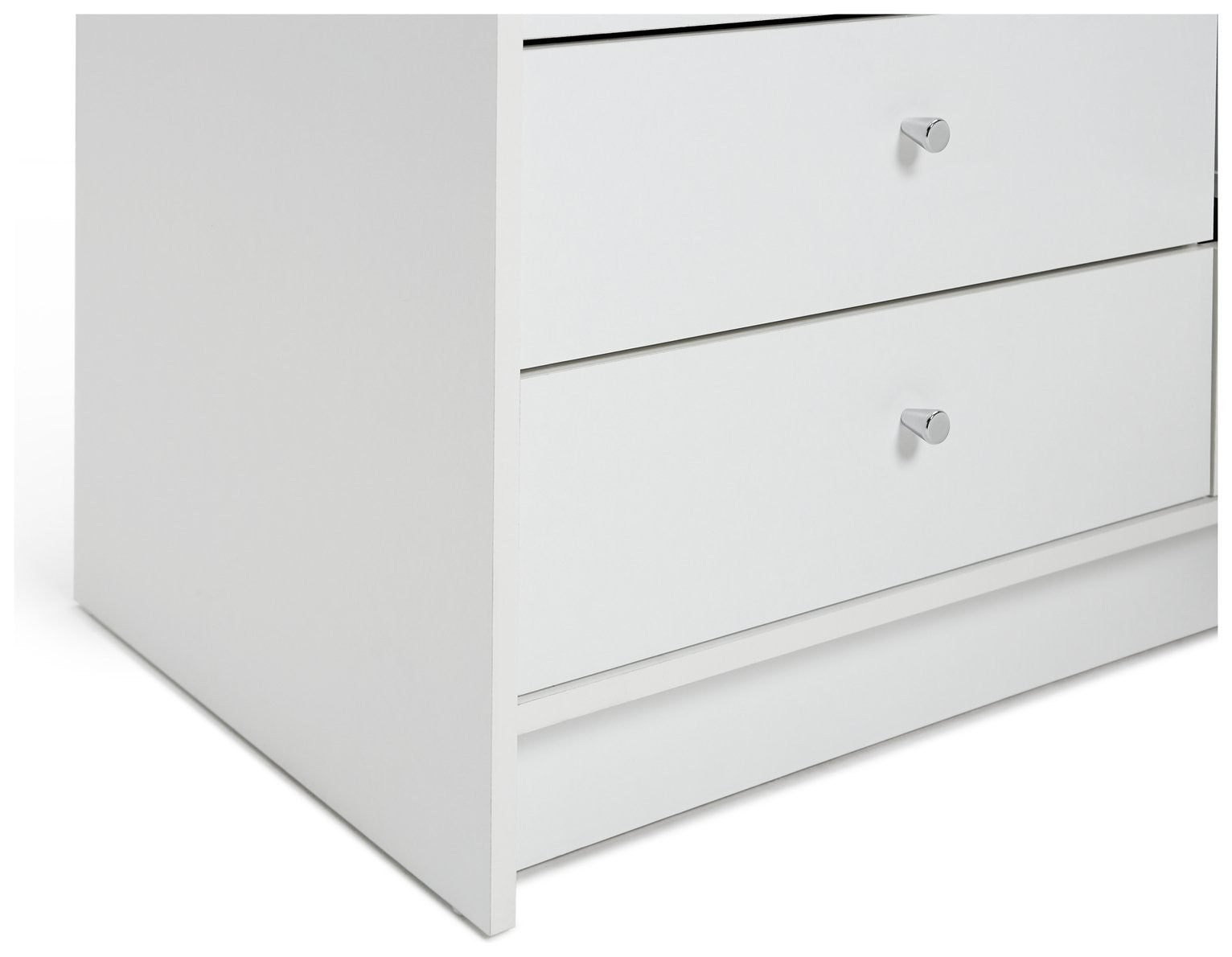 Home Malibu 3 Door 4 Drawer Wardrobe - White | Spacious 3 Door Wardrobe