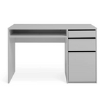 Home Pepper 2 Drawer Large Office Desk - Grey | Modern Computer Workstation