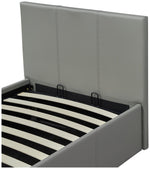Home Lavendon Single End Open Ottoman Bed Frame - Grey | Gas lift bed