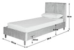 Home Pandora Single Velvet Bed Frame - Pink | pink velvet bed
