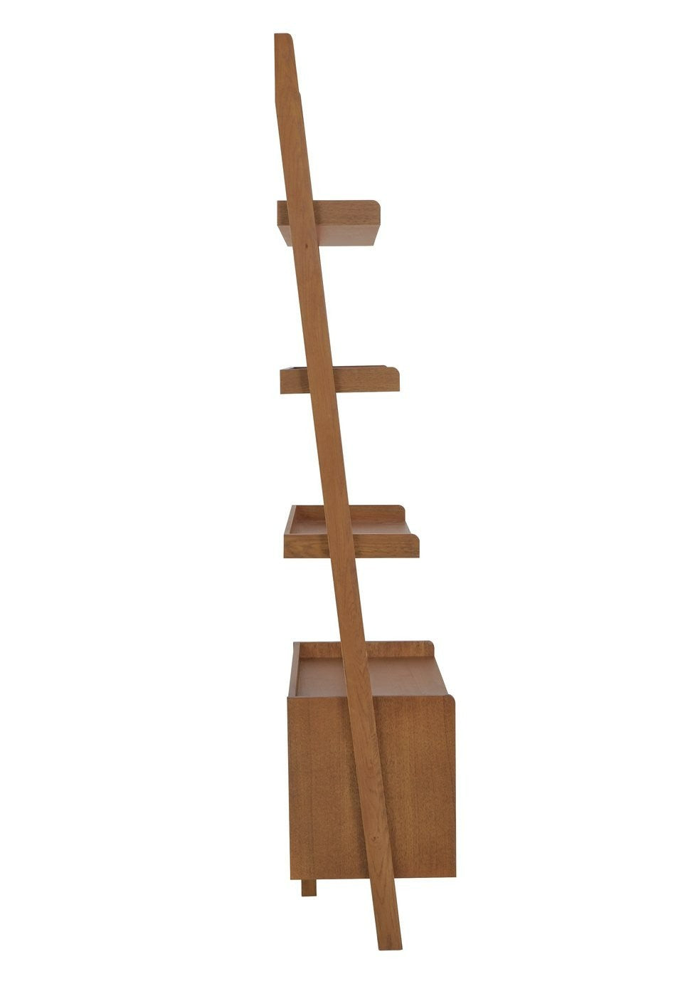 Jessie 2 Door Ladder Shelf - Walnut | Display Shelf with Storage
