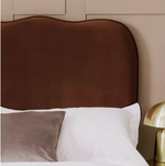 Onda Velvet Kingsize Headboard Rust | Luxury Bedroom Bed Backrest Panel